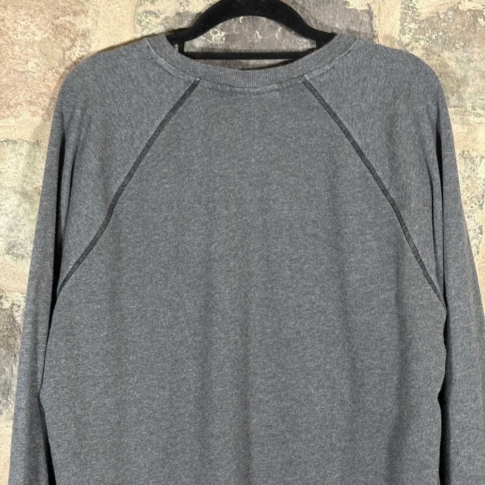 Reebok Gray Logo Sweatshirt Crew Neck Long Sleeve Athleisure Men's Size Large - Picture 6 of 13